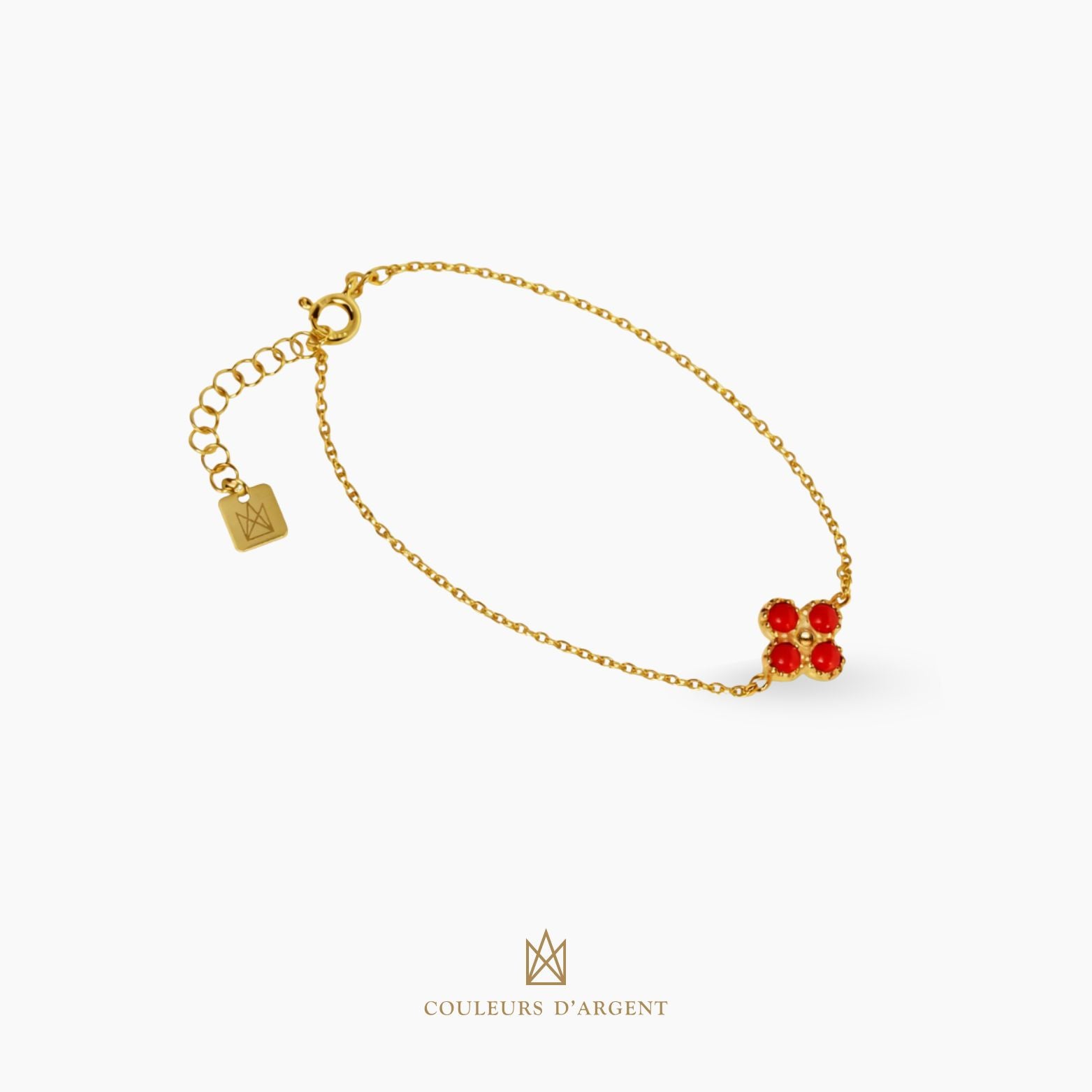 pulseira em prata 925 com pedra natural ou sintética, fotografado em fundo branco – Couleurs d’Argent - Portugal