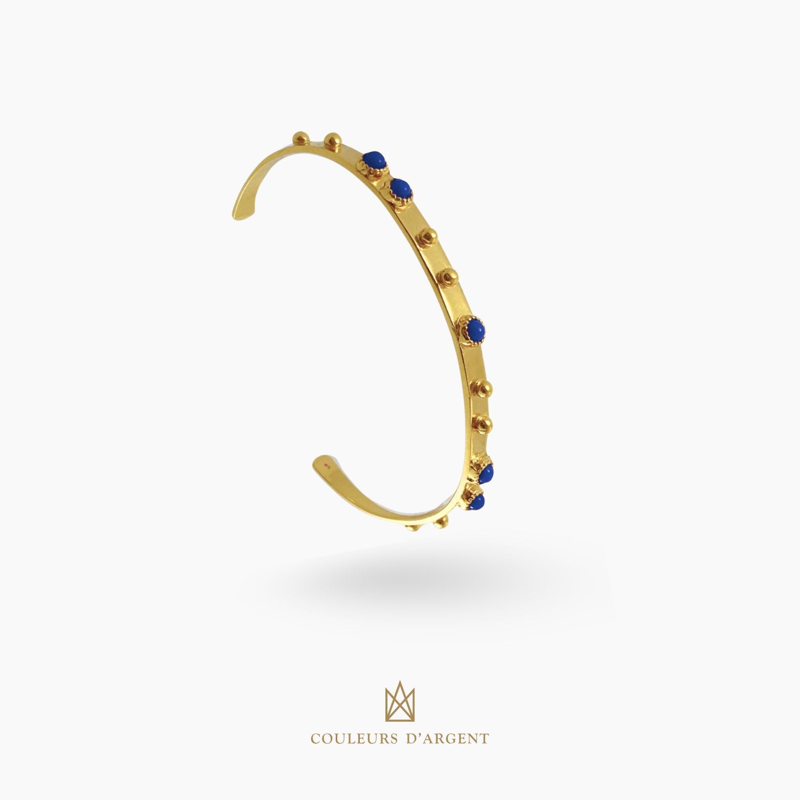 pulseira em prata 925 com pedra natural ou sintética, fotografado em fundo branco – Couleurs d’Argent - Portugal