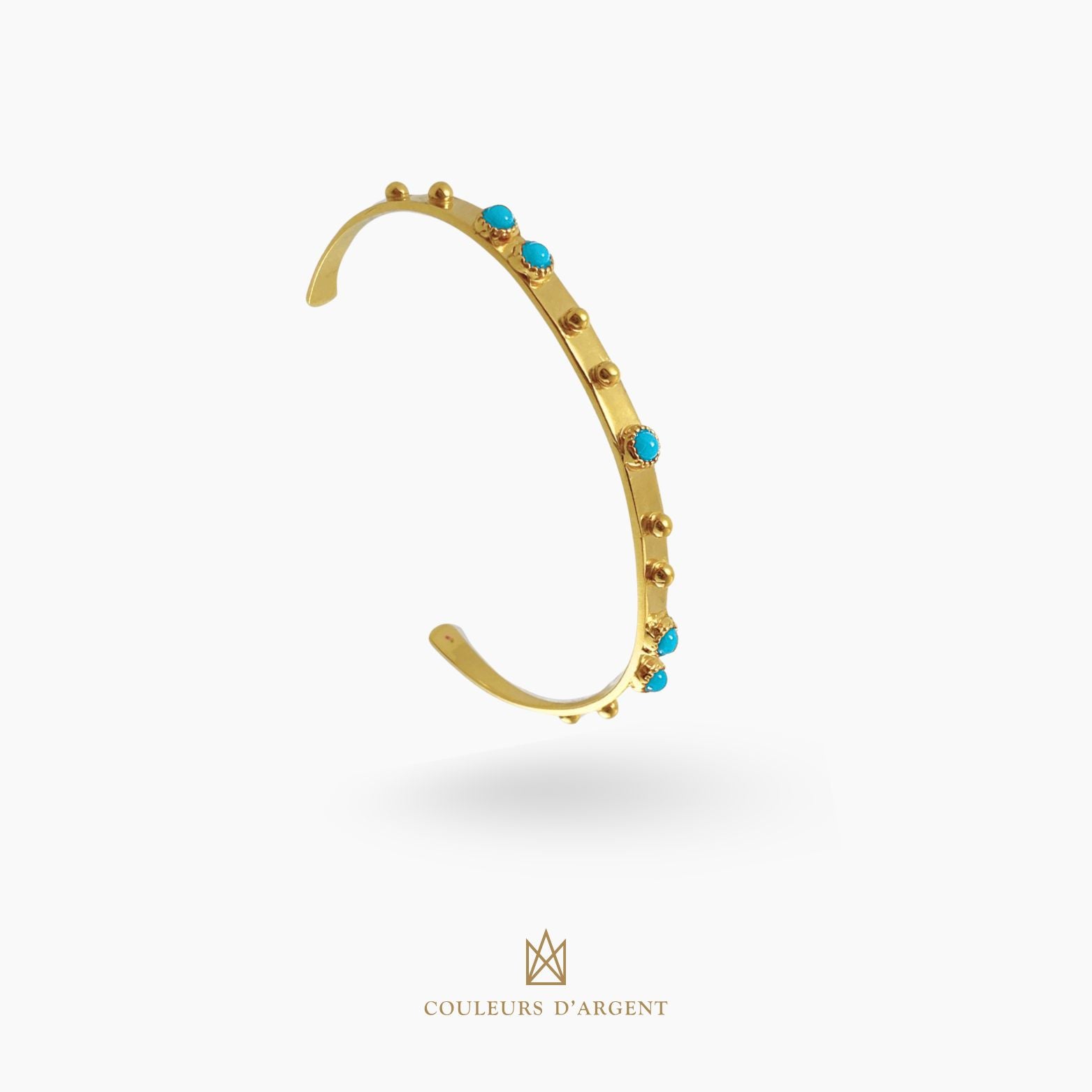pulseira em prata 925 com pedra natural ou sintética, fotografado em fundo branco – Couleurs d’Argent - Portugal