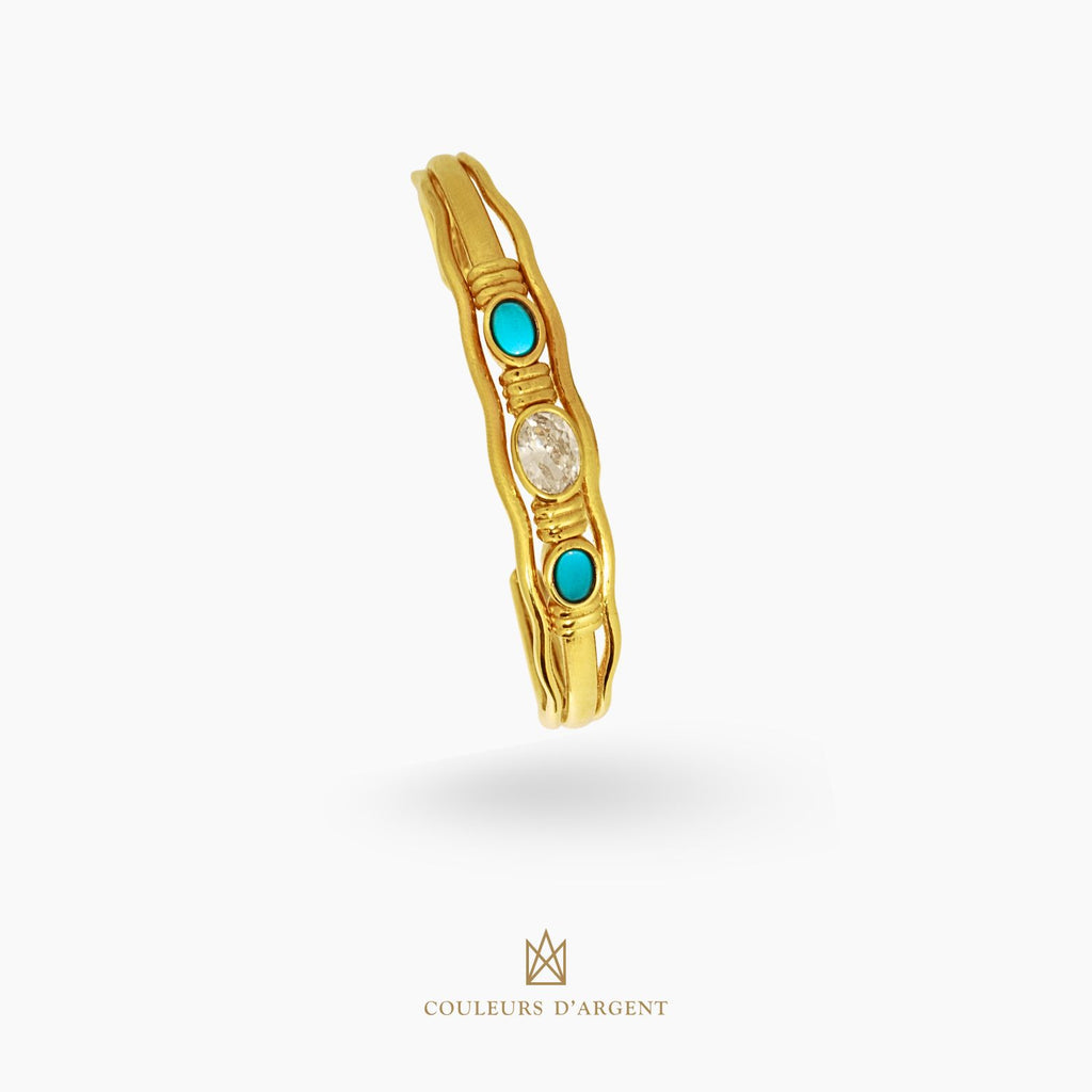 pulseira em prata 925 com pedra natural ou sintética, fotografado em fundo branco – Couleurs d’Argent - Portugal