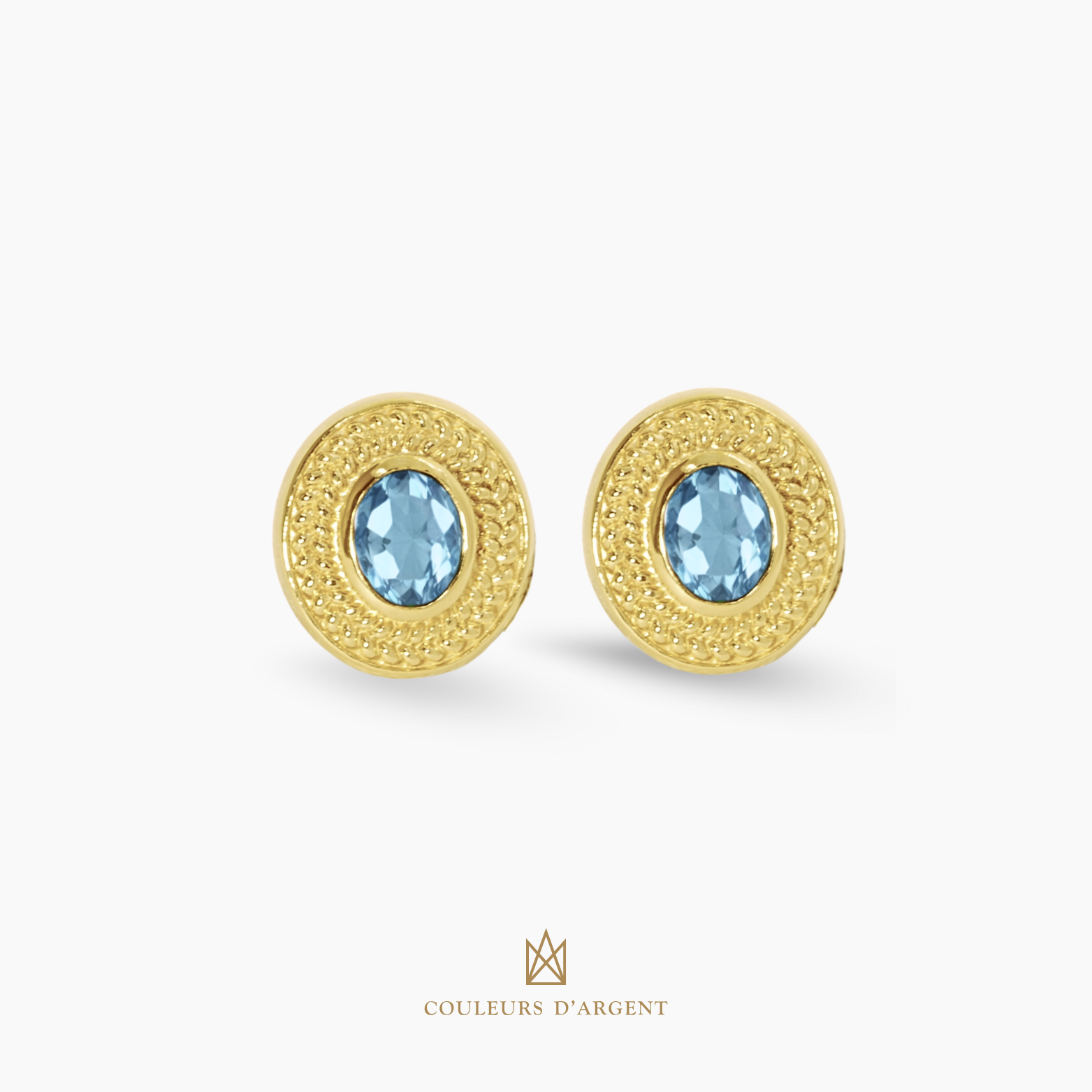 brinco em prata 925 com pedra natural, fotografado em fundo branco – Couleurs d’Argent
