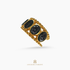 anel dourado de prata 925 com pedra natural ou sintética, plaqueado e banhado a ouro 18k e fotografado em fundo branco – Couleurs d’Argent