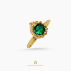 anel dourado de prata 925 com pedra natural ou sintética, plaqueado e banhado a ouro 18k e fotografado em fundo branco – Couleurs d’Argent