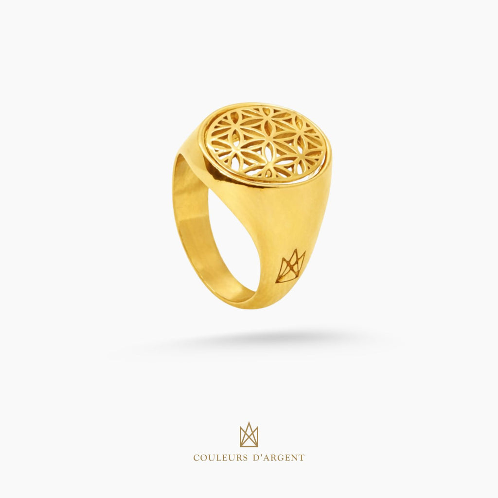 anel dourado de prata 925 com pedra natural ou sintética, plaqueado e banhado a ouro 18k e fotografado em fundo branco – Couleurs d’Argent